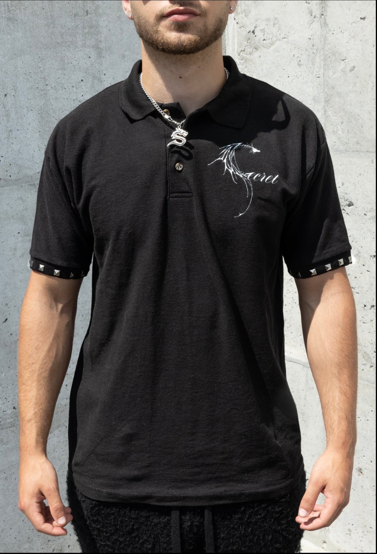 Studded Brought Back Secret Polo